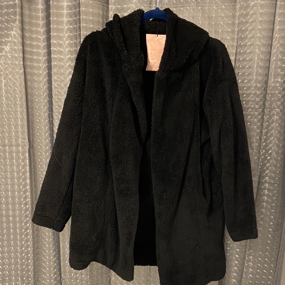 LOFT Black Teddy Jacket - Picture 2 of 4